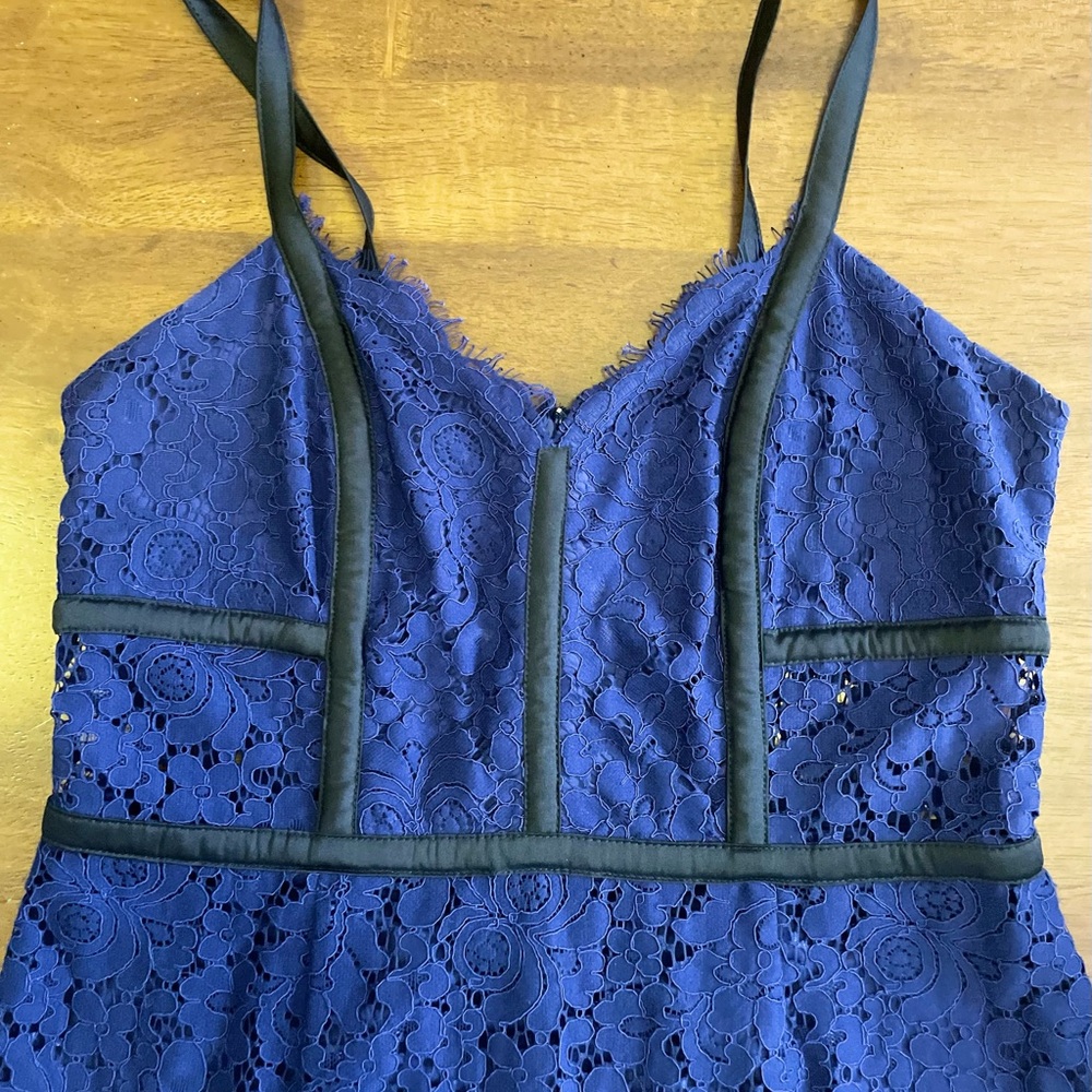 Express Dress Navy Blue Sz 10 Lace